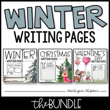 Preview of Winter Creative Writing Pages BUNDLE