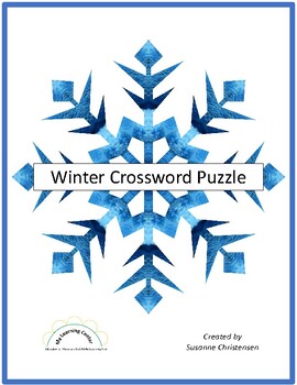 Preview of Winter Crossword Puzzle for Middle School (Revised)