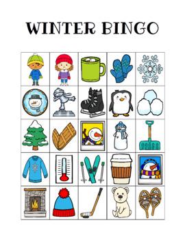 Winter Bingo Custom Printables By Celebration Station 