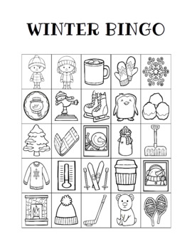 Winter Custom Bingo Printables (Color and BW) by Celebration Station