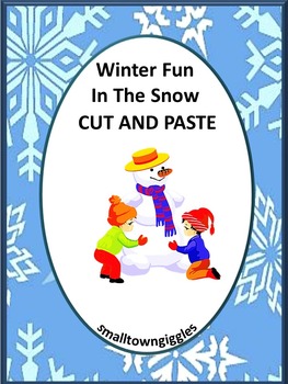 Preview of Winter Cut and Paste Worksheets | Special Education Morning Work | Sub Plans
