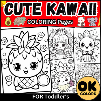 Winter Cute Kawaii Coloring Book for Kids january coloring pages by OK ...