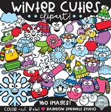 Winter Cuties Clipart MEGA Set {winter elements clipart}