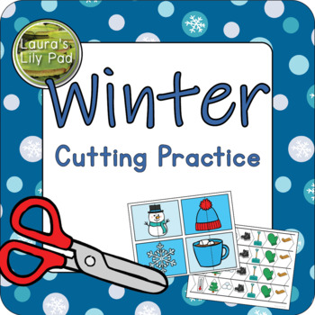 Preview of Winter Cutting Practice Scissor Skills Center