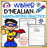 Winter D'Nealian Handwriting Practice