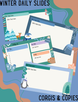 Preview of Winter Daily Agenda Google Slides Template