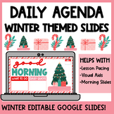 Winter Daily Agenda Google Slides™ Template | Christmas Da