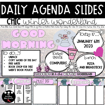 Preview of Winter Daily Agenda and Center Slides