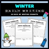 Winter Daily Writing Prompts Set - 30 Days of Writing