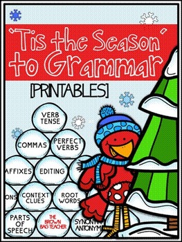 Preview of Winter & December Grammar Pages: Tis' the Season to Grammar