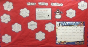 Preview of Winter December January Writing Bulletin Board