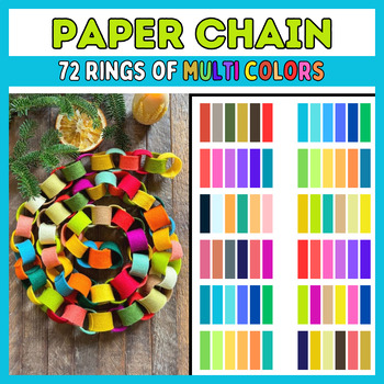 Preview of Winter Decoration Rings Chain Paper Craft | 72 Rings Make This Giant Chain (Fun)
