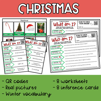 Winter Describing & Inferences with QR Codes - Speech Therapy by ...