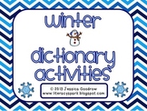 Winter Dictionary Activities - 5 {ABC Order, Guide Words}