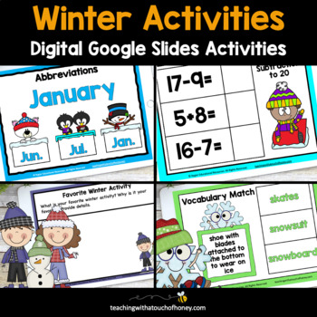 Preview of Winter Digital Activities For Google Slides™