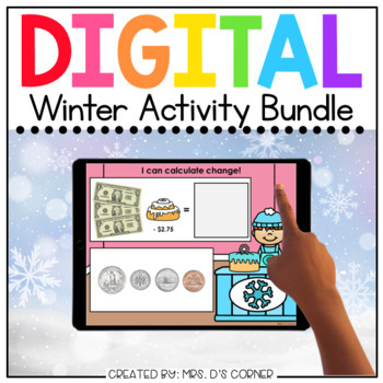 Preview of Winter Digital Activity Bundle [17 digital activities] | Distance Learning