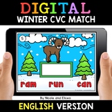 Winter Digital CVC Word Work for Google Classroom 2 - Dist