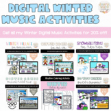 Winter Digital Music Games Bundle for Distance/Virtual Learning