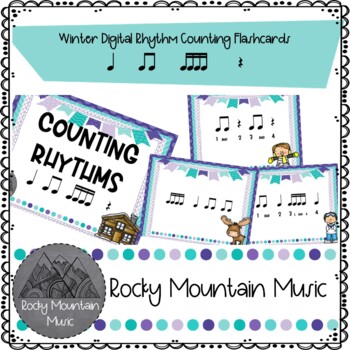 Preview of Winter Digital Rhythm Counting Flashcards