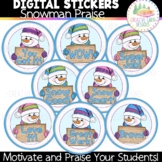 Digital Stickers:  Snowman Themed Motivation