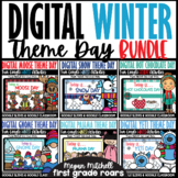 Winter Digital Theme Day Activities Bundle Google Slides