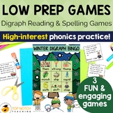 Winter Digraph Activities Reading & Spelling Games | Scien