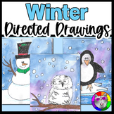 Winter Directed Drawing, Art Activity & Drawing Worksheets