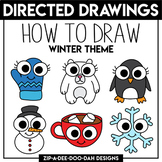 Winter Directed Drawing / Learn To Draw Activity Sheets