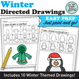 Winter Directed Drawing Pages