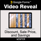 Winter: Discount, Sale Price, Savings - Google Forms Math 