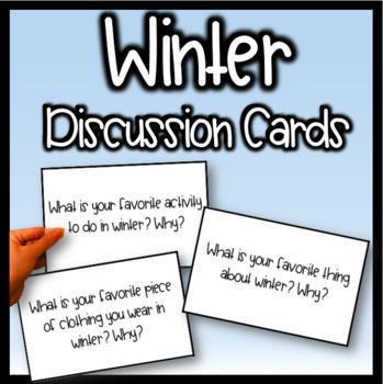 Preview of Winter Discussion Cards for Morning Meeting or Writing Practice
