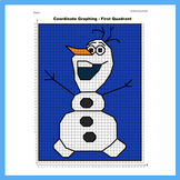 Winter/Disney Coordinate Plane Graphing Picture: Olaf/Frozen