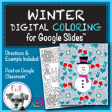 Winter Distance Learning Digital Coloring Pages for Google
