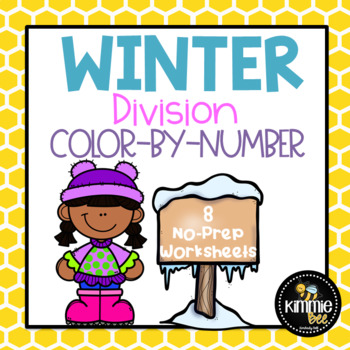Preview of 3rd Grade November December January Division Color-By-Number Worksheets