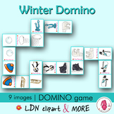 WINTER DOMINO game, easy prep! A fun learning activity, pr