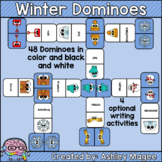 Winter Domino Game with Writing Activity Options