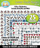 Winter Doodle Frame Borders {Zip-A-Dee-Doo-Dah Designs}