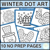 Winter Dot Art - Dot Marker Printable Winter Worksheets - 
