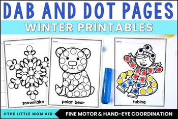 Preview of Winter Dot Art - Winter Dab-and-Dot