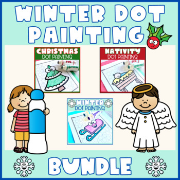 Preview of Winter Dot MEGA Painting Bundle, Dot Marker Activities, Printables for Do a Dot