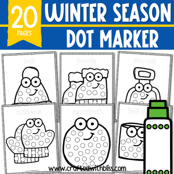 Preview of Winter Dot Marker Activity - Do A Dot Craft for Toddler Fine Motor Preschool