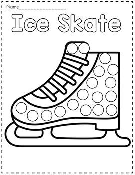 Preview of Winter Dot Markers Coloring Pages