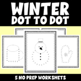 Winter Dot to Dot Activities / Connect the Dots Worksheets