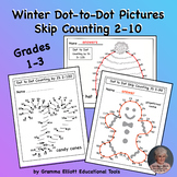 Winter Skip Counting 1-10 - Connect the Dots Printable Pages