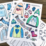 Winter Drawing Activity Printable | Doodle Coloring Sheet,