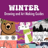 Winter Drawing Guides and Art Making Guides for Elementary