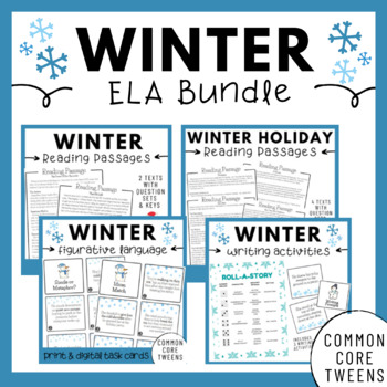 Preview of Winter ELA Bundle (Upper Elementary and Middle School)