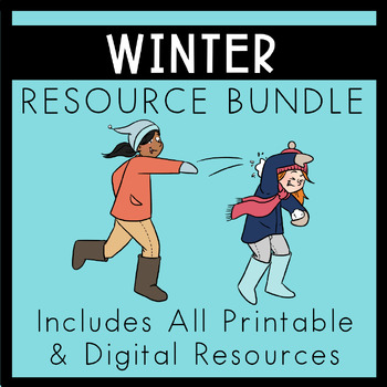 Preview of Winter ELA and Math Bundle | Winter Activities for Special Education