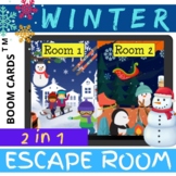 Winter ESCAPE ROOM - Boom Cards Distance Learning No Print