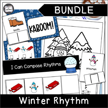 Preview of Winter Early Elementary Music Center Bundle | Kindergarten 1st Grade
